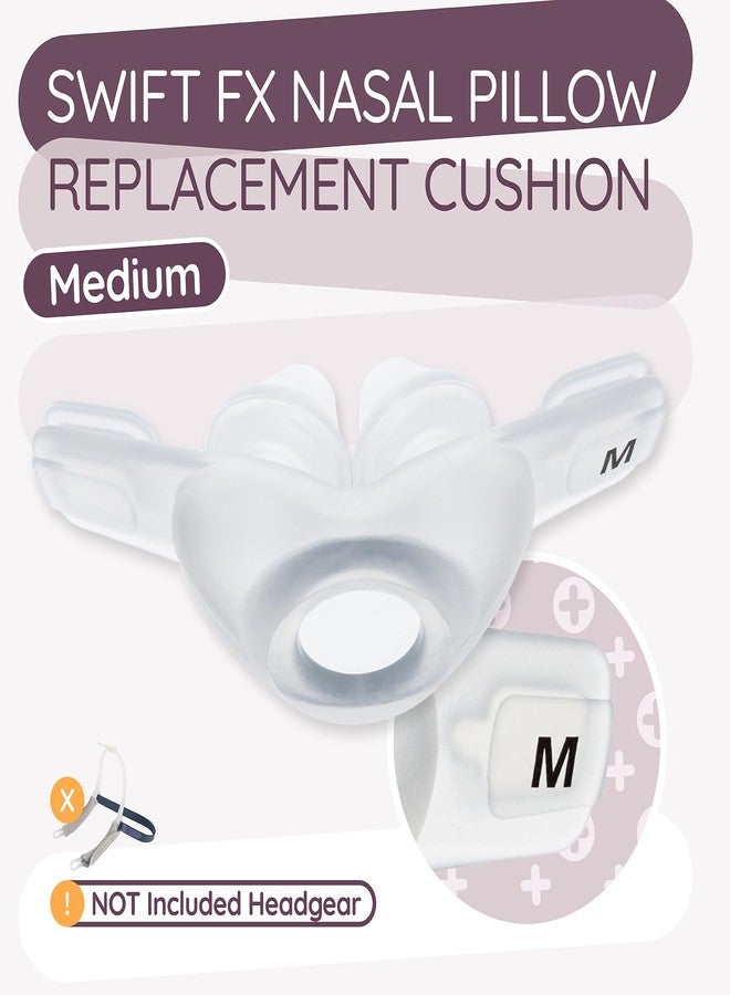 Ximoon Swift FX Nasal Pillow Cushion Medium Compatible with ResMed Swift FX CPAP Mask, Dual-Wall Pillows C Pap Replacement Supplies Part for Swift FX - Image 3